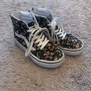 Girls floral print vans size 11
